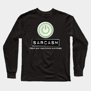 Sarcasm On Button Long Sleeve T-Shirt